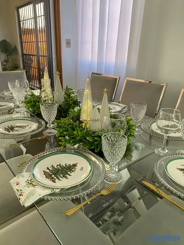 muebles y colchones - Comedor de 8 sillas gris moderno 3