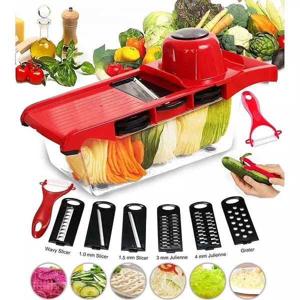 cocina - Rebanadora De Vegetales Verduras Cortadora Rebanar Guayo MANDOLINA picador
 2