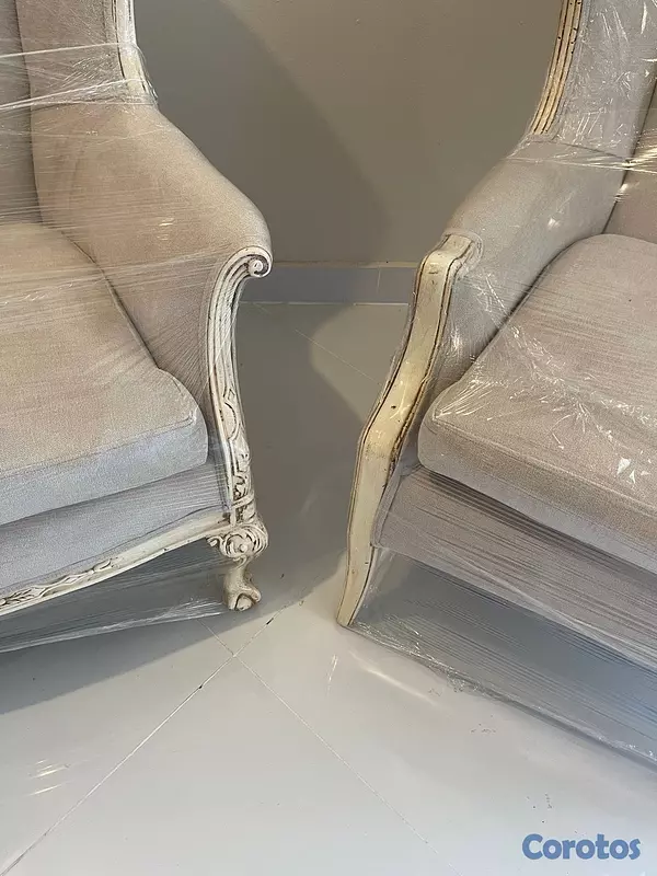 muebles y colchones - Juego de sala clásico elegante color beige 5