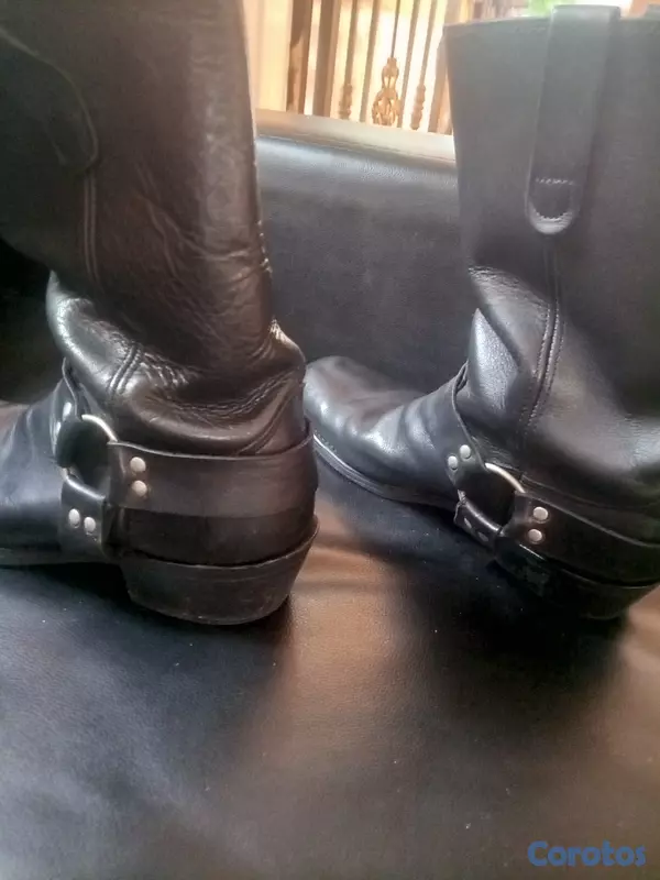 zapatos unisex - Botas de Cuero Premium  Moto / Harness, size 9 a 10. 5
