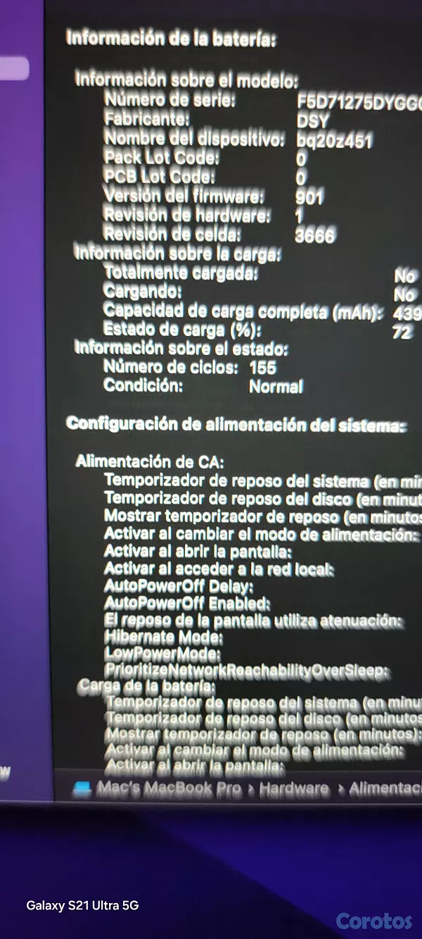 computadoras y laptops - macbook pro 13 2016 8 ram 256gb procesador i5 10