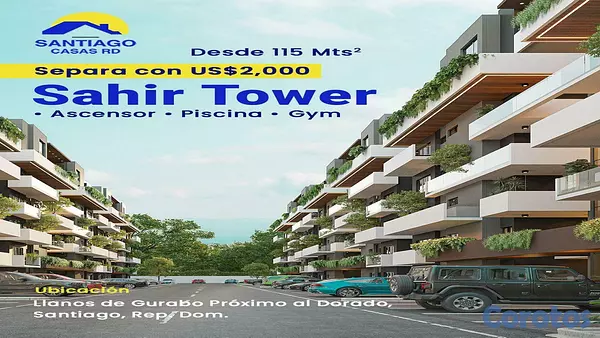 apartamentos - SAHIR TOWER - LLANOS DE GURABO II, SANTIAGO DE LOS CABALLEROS. 1