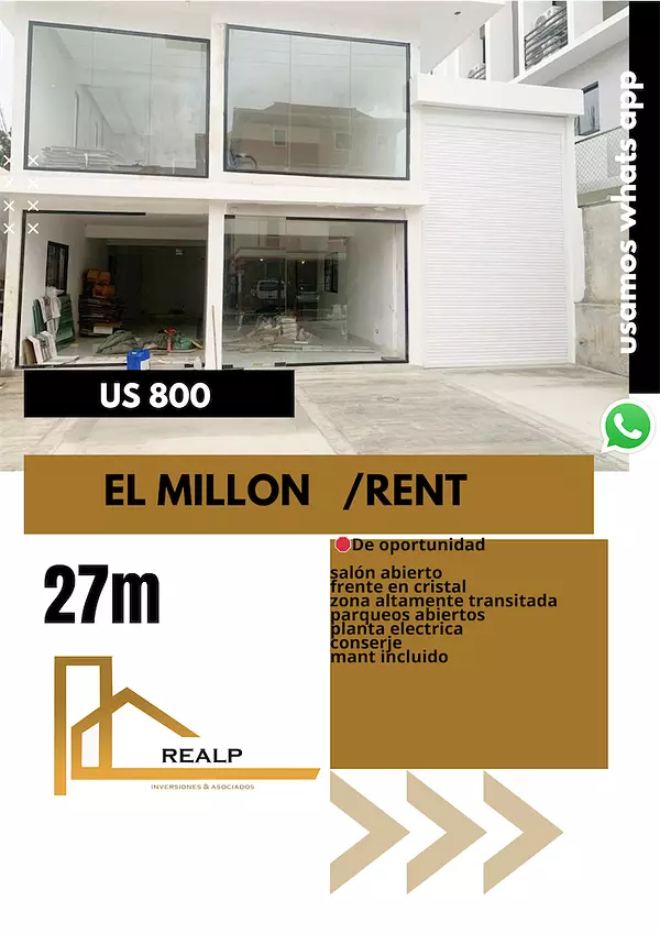 oficinas y locales comerciales - Local comercial en el millon  1