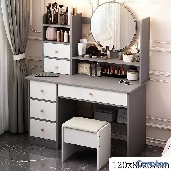 decoración y accesorios - *TOCADOR DE MAQUILLAJE MODERNO CON GABETAS*

 ❗SIN LUZ *LED*
 2