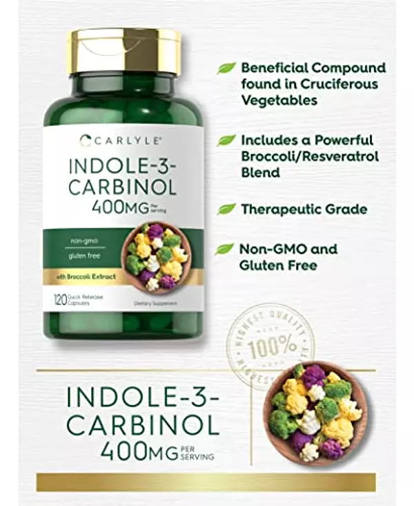Salud y Equipamiento Médico - Indol-3-carbinol (i3c) 400 Mg 120 Cap Carlyle 4