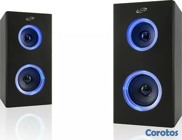 camaras y audio - Altavoz (par) portable inalambrico con LED 3