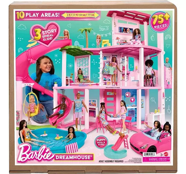 juguetes - Casa De Muñecas Barbie Dreamhouse Pool Party Con Tobogán 5