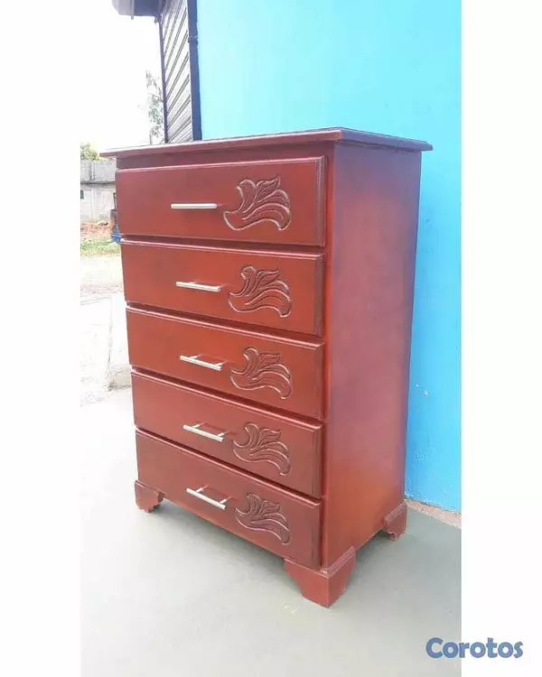 muebles y colchones - Biuro en color caoba ideal para adultos  4