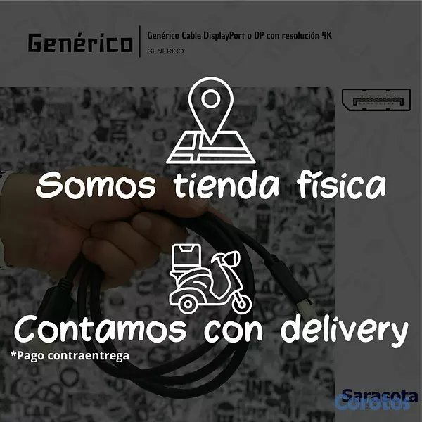accesorios para electronica - Genérico Cable DP A DP 1.8m 3