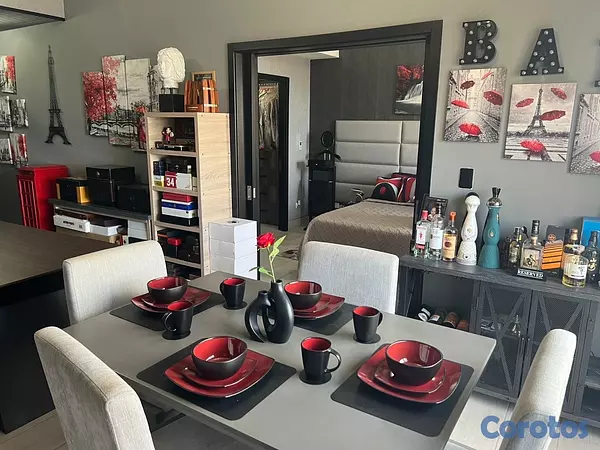 apartamentos - vendo amueblado bella vista sur torre de lujo una habitación 1.5 baños balcón  3