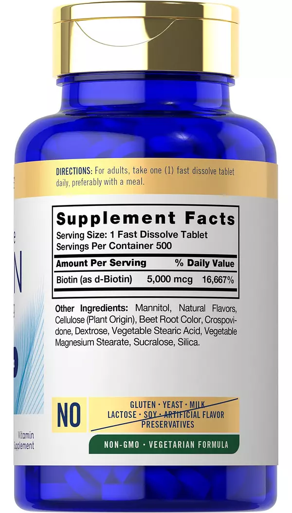 Salud y Equipamiento Médico - Biotina 5000mcg Carlyle 3