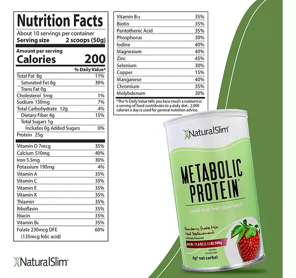 Salud y Equipamiento Médico - Batido De Mezcla De Proteina De Suero Natural Slim Fresa 2