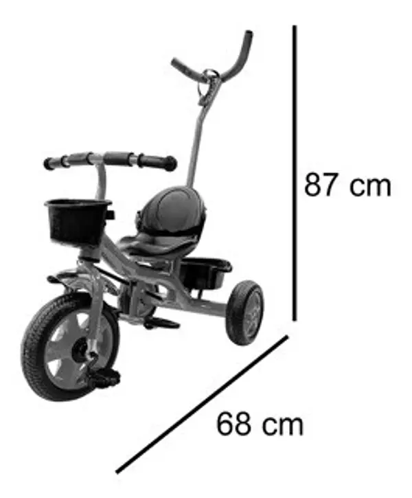 juguetes - Triciclo Para Niños con Barra de Empuje  5