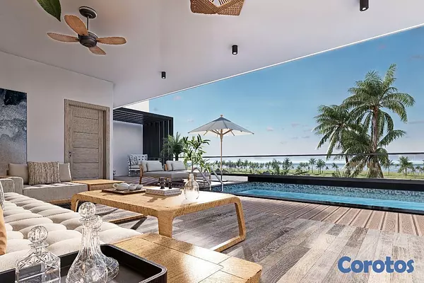 casas vacacionales y villas - Villa en Cap cana Vista al mar y al Golf en Plano 6