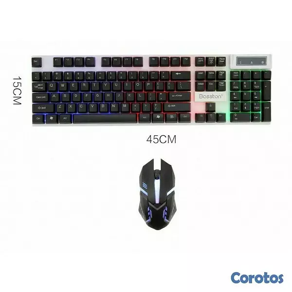 celulares y tabletas - Teclado y Mouse Gamer Bosston 8310 Retro iluminado 3
