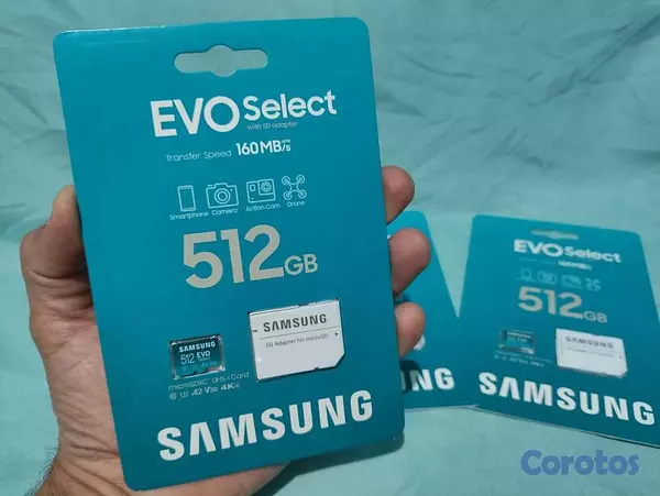 celulares y tabletas - Memoria MicroSD Samsung nueva 512GB para Nintendo  2