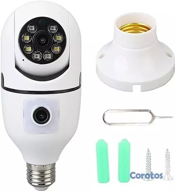 otros electronicos - Cámara Tipo Bombillo Doble V380: Seguridad intelig 2