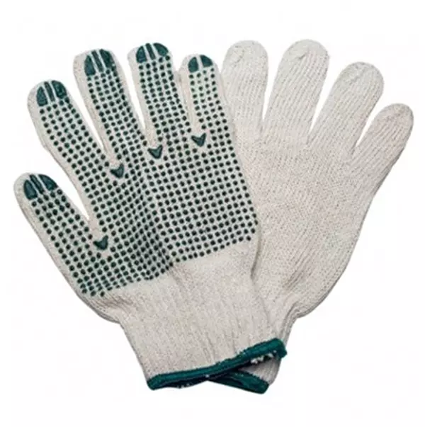 herramientas, jardines y exterior - Guantes de Seguridad de algodón con pigmentos de PVC. Obra Construcción Industri 2