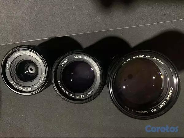 camaras y audio - KIT 3 LENTES CANON FD - 28mm 50mm y 135mm 3