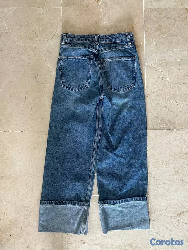 ropa para mujer - Jean Zara - Azul con Remangado.  2