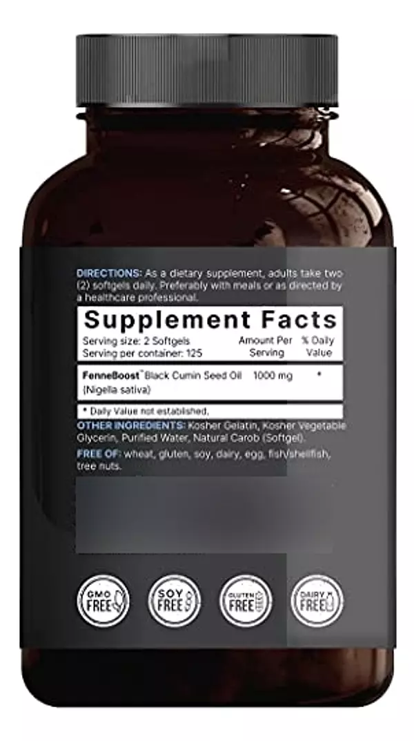 Salud y Equipamiento Médico - Aceite De Semilla Negra Prensado En Frio 3,000 Mg 4
