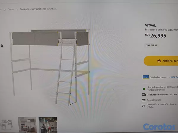 muebles y colchones - Ikea Vitval cama 2