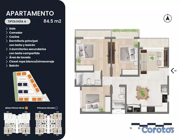 apartamentos - APARTAMENTO CON BONO VIVIENDA 6