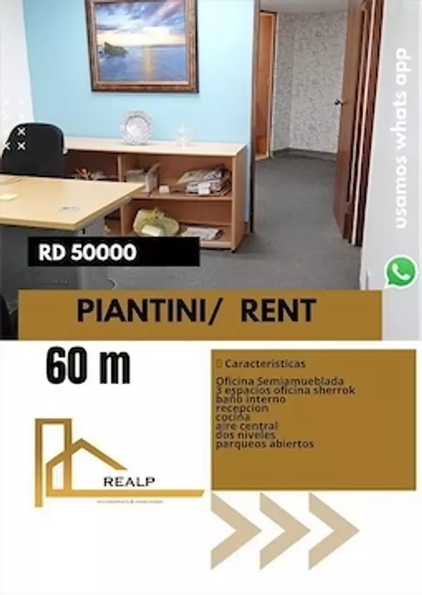 oficinas y locales comerciales - Oficina en Piantini  1