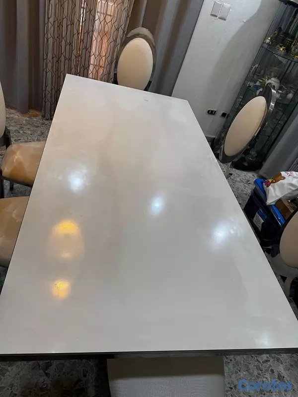 muebles y colchones - Comedor moderno de 6 sillas con cristal reversible 2