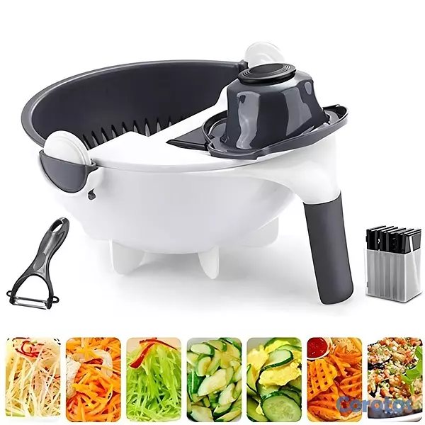 cocina - Cortador de Verduras 9 en 1 – Rallador, Pelador Es 5