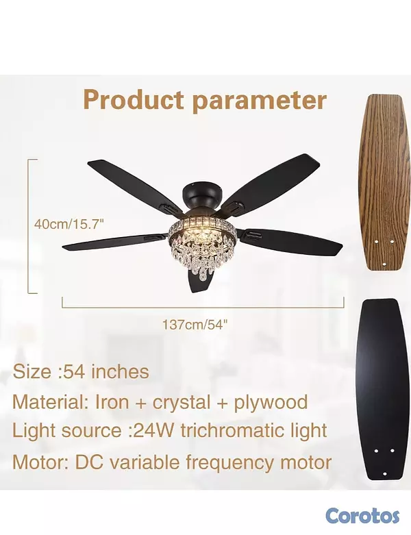 decoración y accesorios - lampara abanico  3