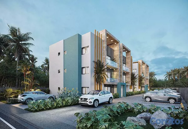 apartamentos - Apartamento en venta en Bavaro 2 habitaciones 3er nivel con terraza privada 3