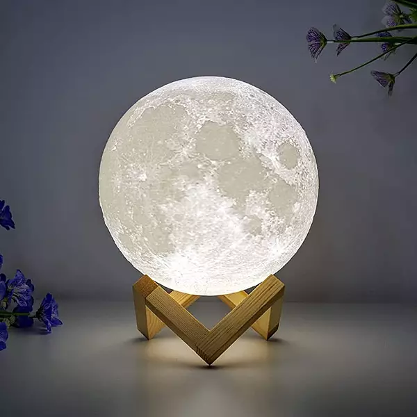 decoración y accesorios - Lampara Luna 3D Satelite Luz recargable  2