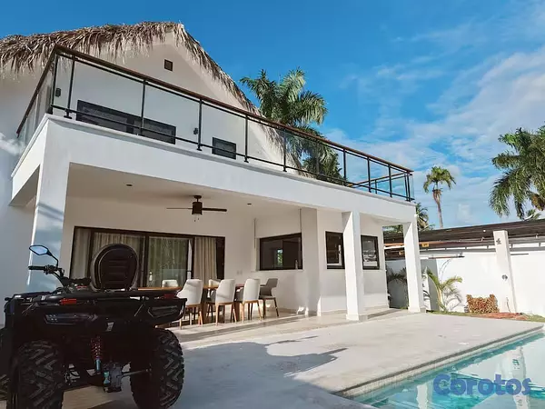 casas vacacionales y villas - Las Terrenas - La Bonita - Villa amueblada de 5 habitaciones con piscina
 2