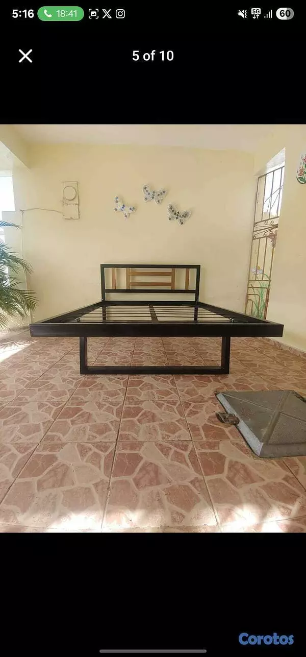 muebles y colchones - base de cama en hierro  3