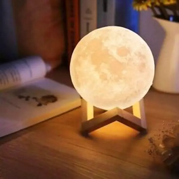 decoración y accesorios - Lampara Luna 3D Satelite Luz recargable  3