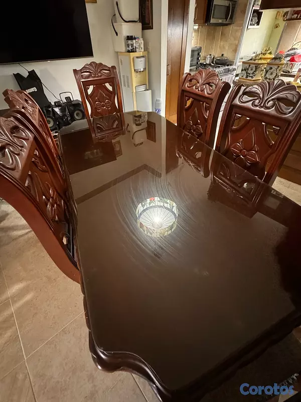 muebles y colchones - Se vende comedor de 6 sillas.  3