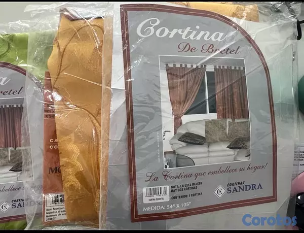 decoración y accesorios - Set de Cortinas en tela, nuevas  2