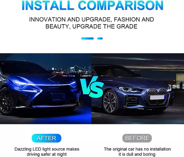 otros electronicos - Tira de Luz led para bonete, tira led para carro, vehiculo  3
