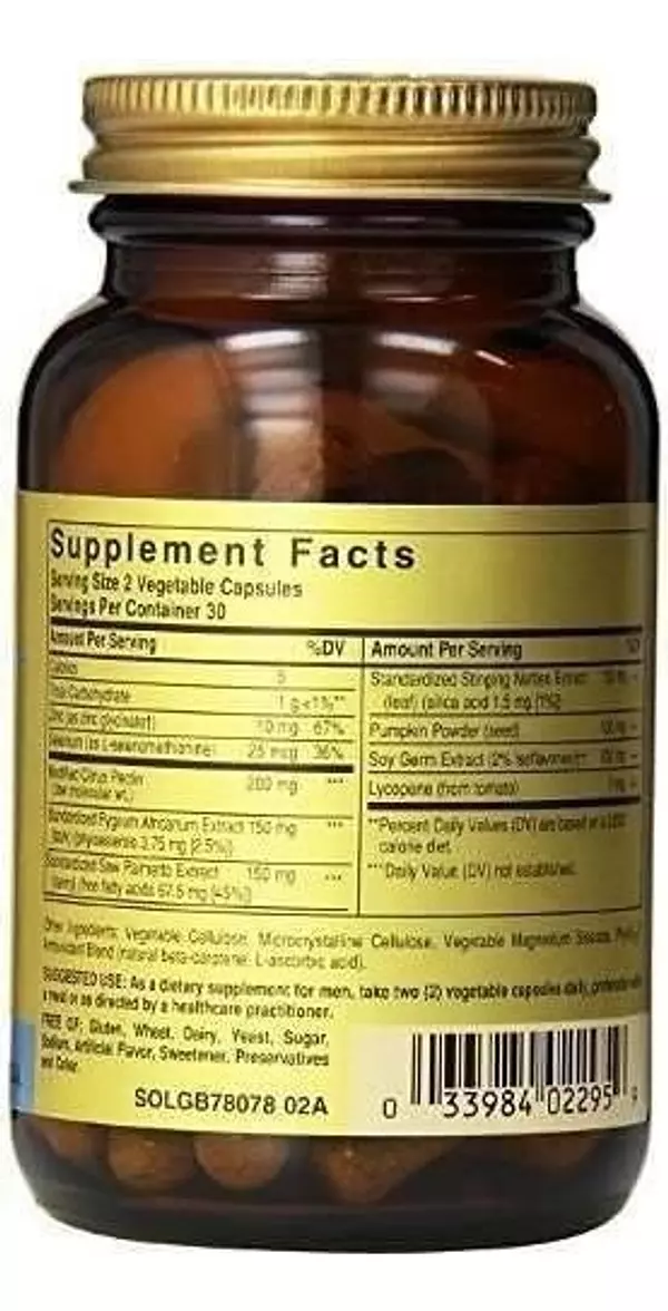 Salud y Equipamiento Médico - Prostate Support Golds Specific Solgar 60 Caps Prostata 2