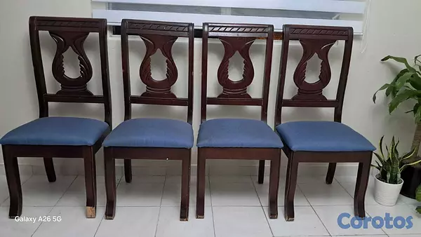 muebles y colchones - Comedor caoba con sillas en andiroba 2