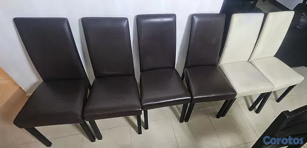 muebles y colchones - Sillas de comedor con forros incluidos.  Se vende por falta de espacio. 3