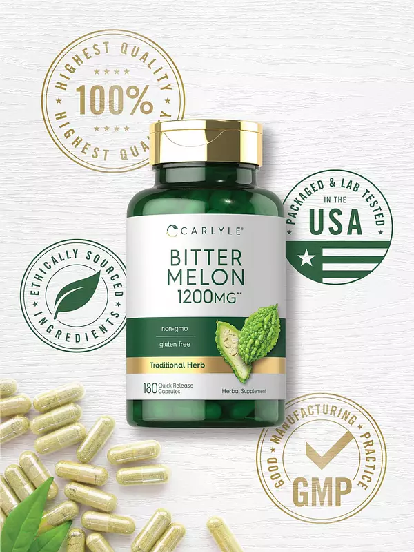 Salud y Equipamiento Médico - Capsulas De Melon Amargo 1200 Mg Carlyle 6