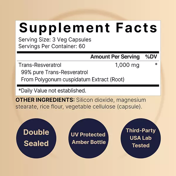 Salud y Equipamiento Médico - Suplemento De Resveratrol Naturebell 1000 Mg Por Porcion, 18 3
