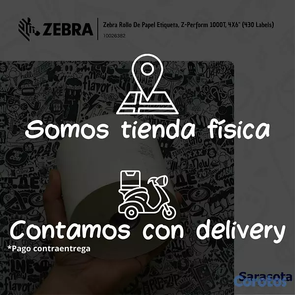 accesorios para electronica - Zebra Rollo de Etiquetas, Z-Perform 1000T, 4X6" (4 3