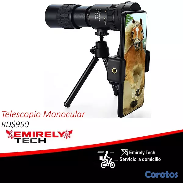 equipos profesionales - Telescopio Monocular 4con Soporte para Telefono Inteligente rapido 1