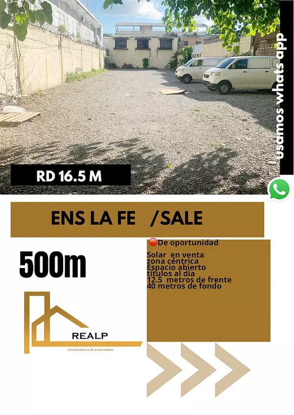 solares y terrenos - Solar en venta en ensanche la fe  1