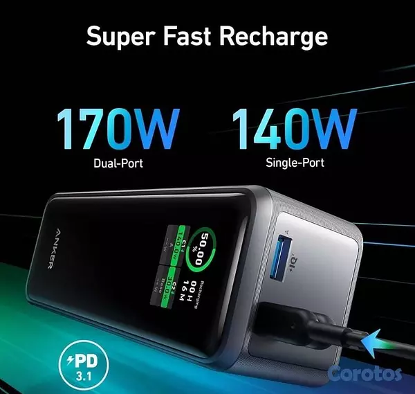 accesorios para electronica - Anker Prime Power Bank 27,650 mAh / 250W 6