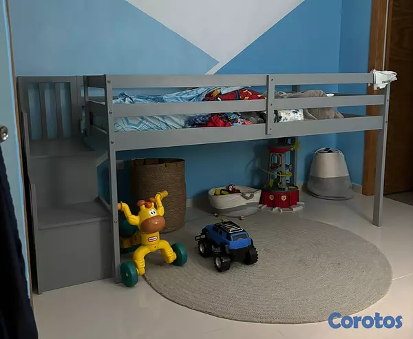 muebles - Cama Twin tipo camarote para niños y niñas  4