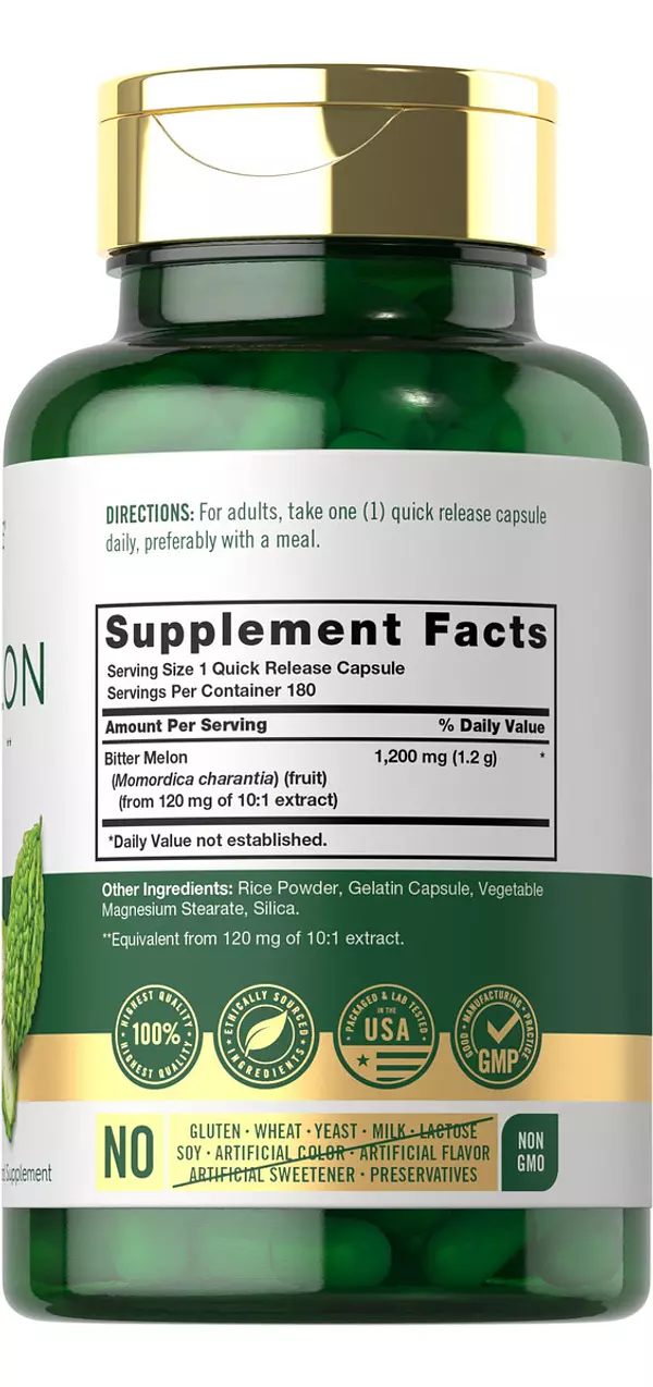 Salud y Equipamiento Médico - Capsulas De Melon Amargo 1200 Mg Carlyle 3
